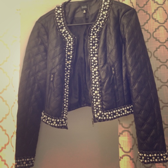 Chanel inspired quilted leather jacket