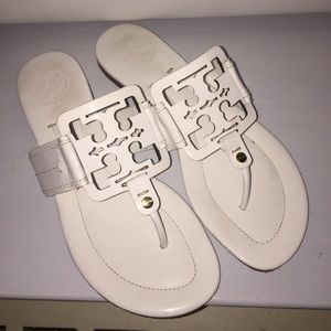 Tory Burch square logo sandals