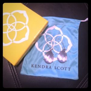 Kendra Scott slate colored drop earrings!