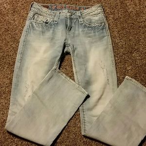 Rock revival light blue jeans