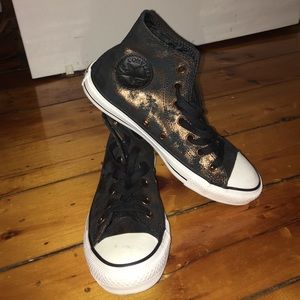 High Top Converse Bronze Metallic High Top Converse Bronze Metallic