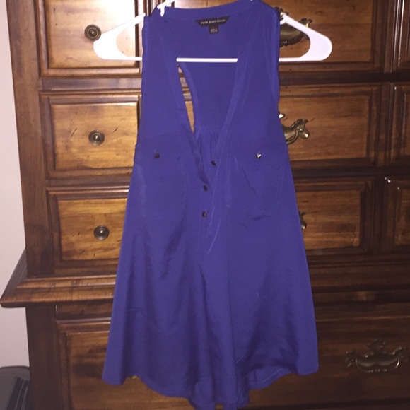 Razorback Blue Flowy Tank
