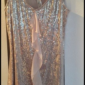 NEW w/Tag pink sequin tank top.