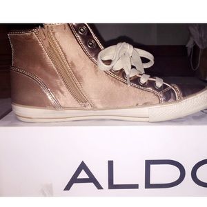 High top metallic rose shoes!