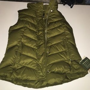 BNWT olive green goose down vest