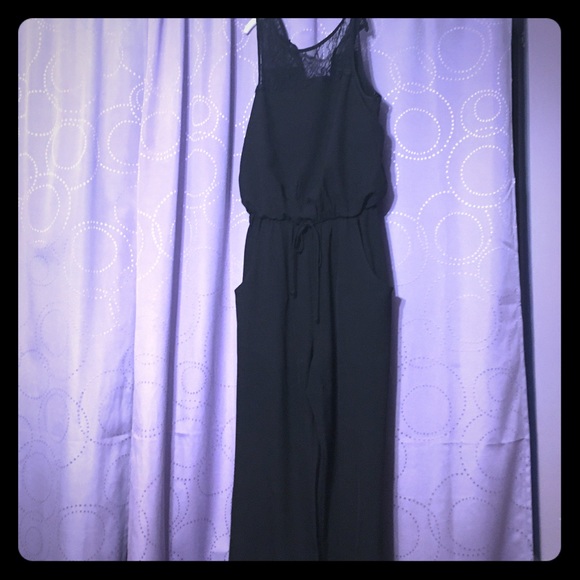 City Triangles black long leg romper