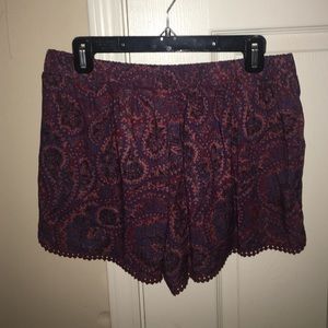 High waisted printed shorts