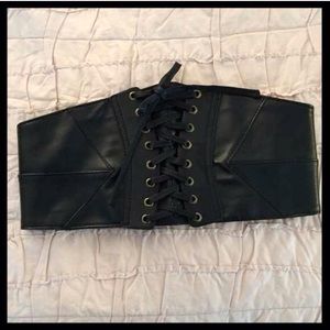 Faux leather belt