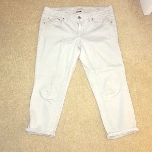 Light Gray Stretch Crop Pants