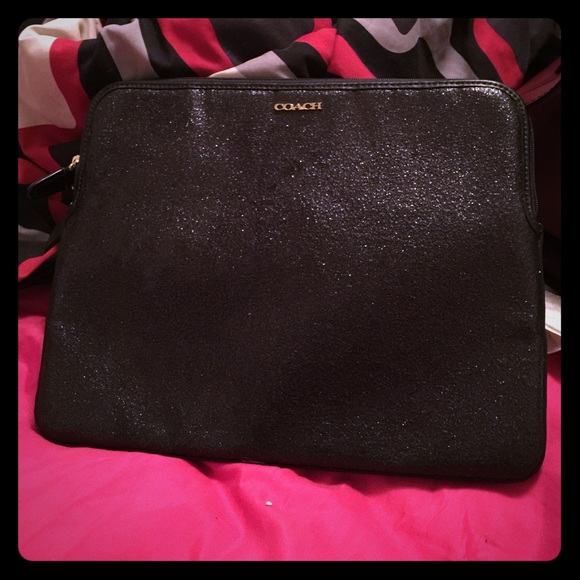 Coach black glitter tablet case