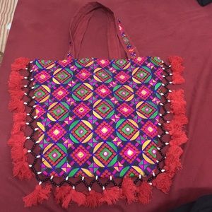 *AVLBL 4 A LTD. TIME* Mirror work embroidery bag