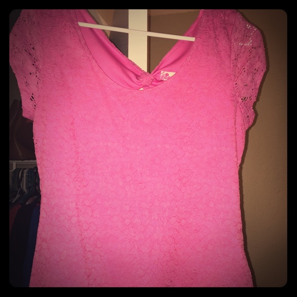 Candie's Romantic pink laced shirt