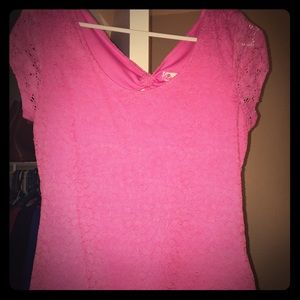 Candie's Romantic pink laced shirt