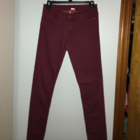 Maroon Denim Jeans