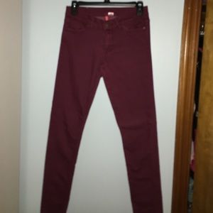 Maroon Denim Jeans