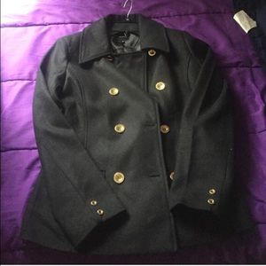 Black peacoat