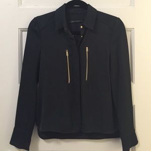 Zara deep green blouse