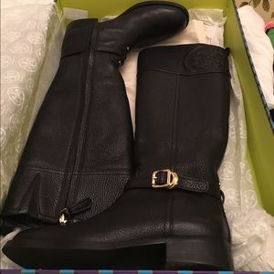 Tory burch Marlene riding boots . Tumbled leather