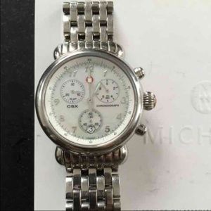 Michele Silver Chronograph Watch