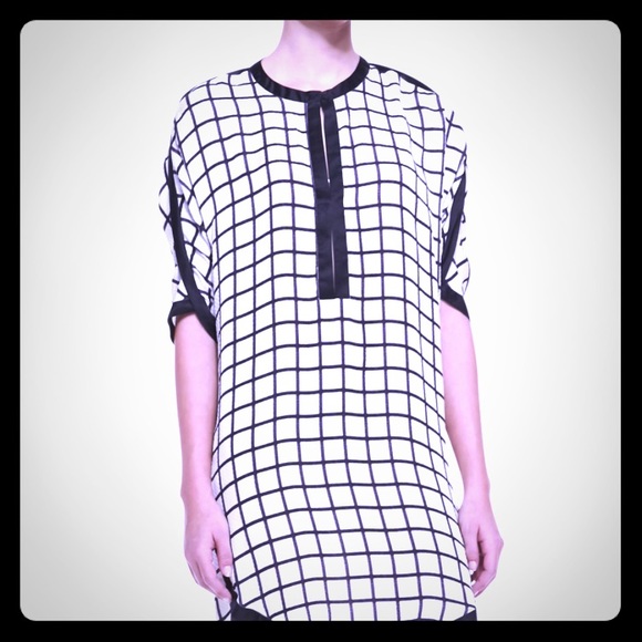 Etoile Isabel marant silk check dress