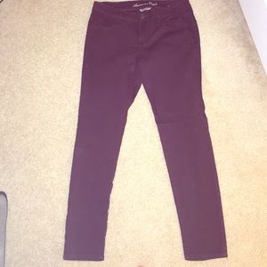 Maroon Super Stretch Skinny Jeans