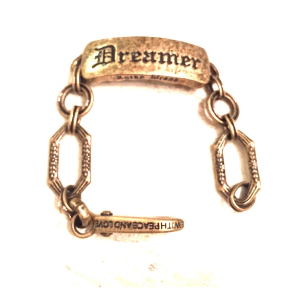 Lucky Brand 'Dreamer' ID bracelet- Antique Gold