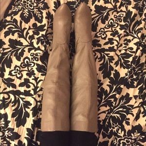 Report Grey Leather Knee-high boots