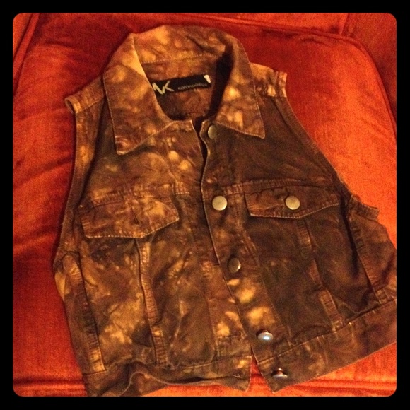 Vintage Andrew Mackenzie cropped denim vest