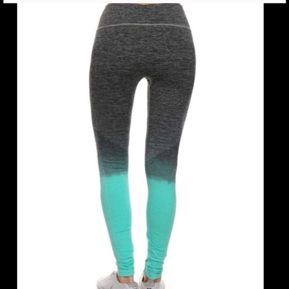 Mint and Grey  Leggings. - Picture 3 of 4