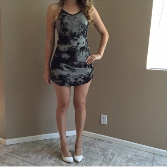 Ribbed Grey Marbled Mini Dress (LAST SMALL!) - Picture 4 of 4