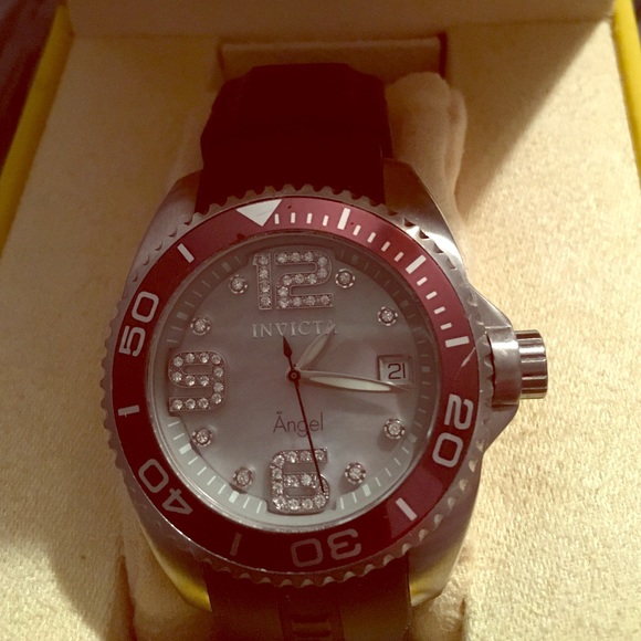 Invicta Angel Black Band Watch