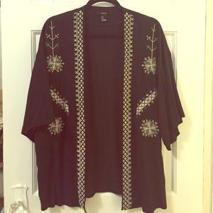 Donating- BUY NOW-Black embroidered kimono