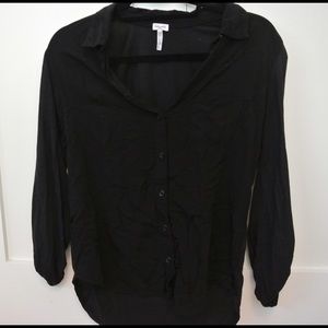 Black button down shirt