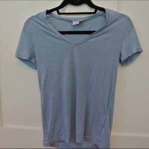BP blue v-neck tee shirt