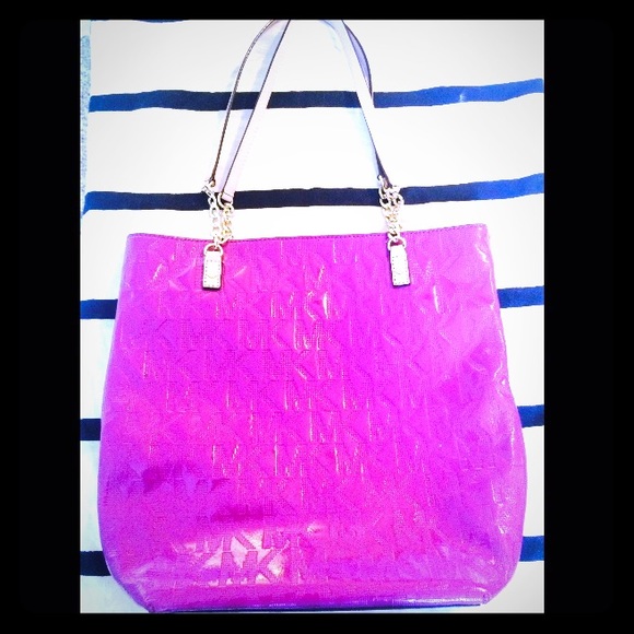 Michael Kors Purple Purse Handbag Bag Monogram