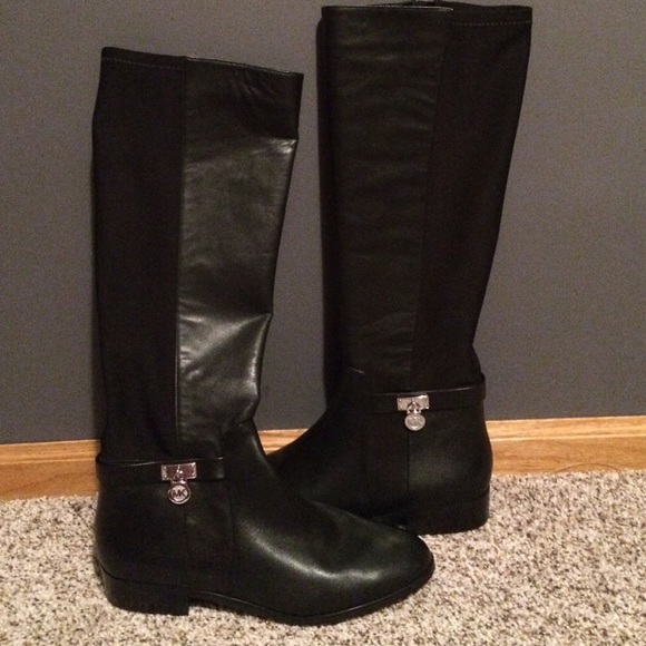 Michael kors Hamilton tall boot black leather ten