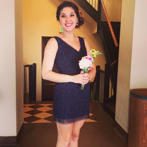 Navy blue BCBG formal dress