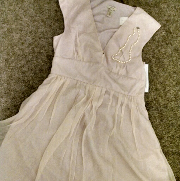 J. Crew light pink chiffon dress!!! POCKETS