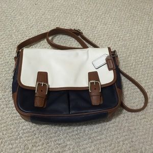 Coach Two Toned Leather Crossbody Bag