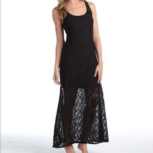 Black Lace Maxi Dress