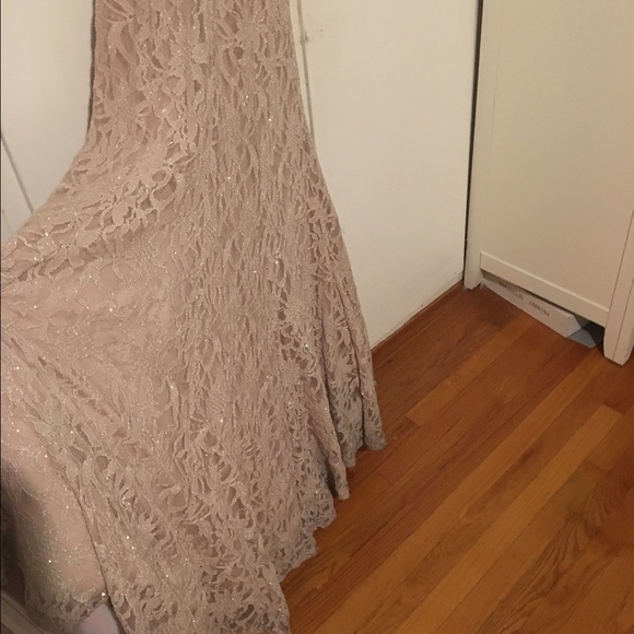 Sparkly Mermaid Style Open Back Form Fitted Dress - image 2