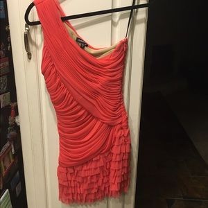 Coral mini dress