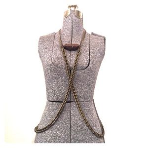 LUV AJ Crystal chunk body chain