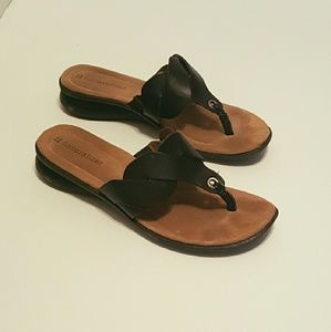 Naturalizer Leather Wedge Thong w/ Original Box