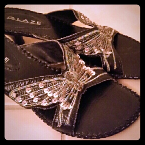 Cute open toe slip ons
