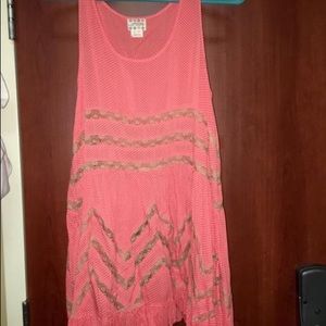 Free People Voile and Lace Trapeze Slip Dress