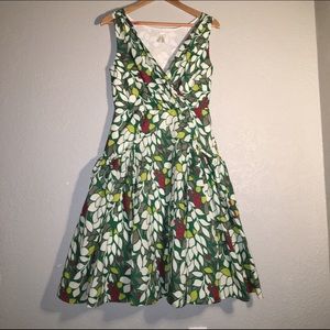 Anthropologie Lapis Retro Floral Dress