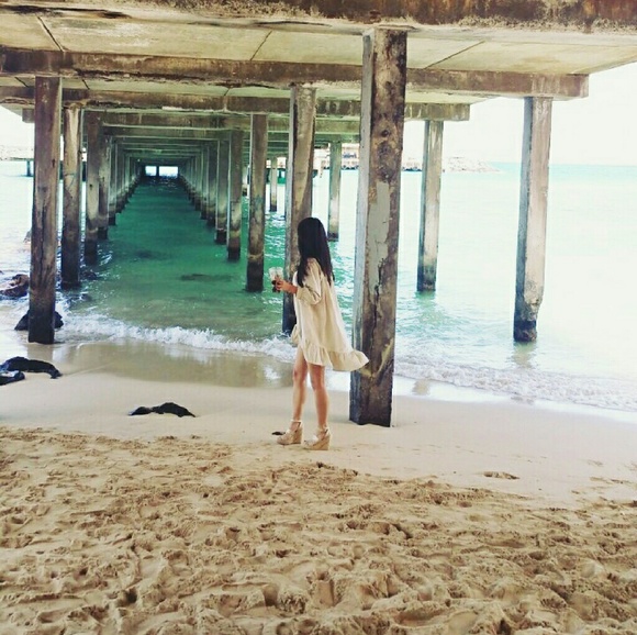 Korean fashion longsleeve high low ruffle dress - Picture 3 of 4