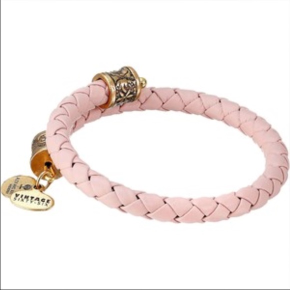 Alex & Ani Leather Wrap Bracelet (Begonia)