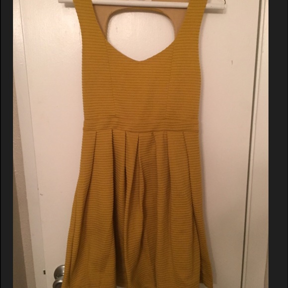 Ya Los Angeles knit mustard dress.